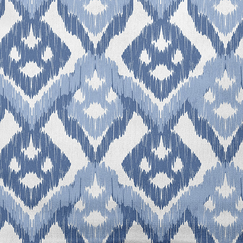 Happy Hippy Ikat Outdoor Reversible Throw Pillow, Light Blue, 16" H x 16" W