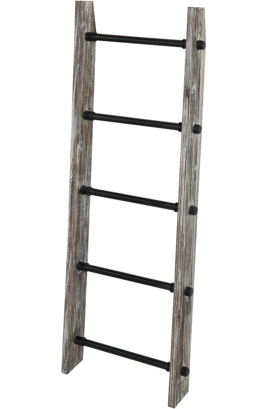 Farmhouse Solid Wood 4 ft Blanket Ladder