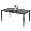 Ensemble de salle à manger 7 pièces en métal avec trou pour parasol et chaises pivotantes avec coussins-122048994