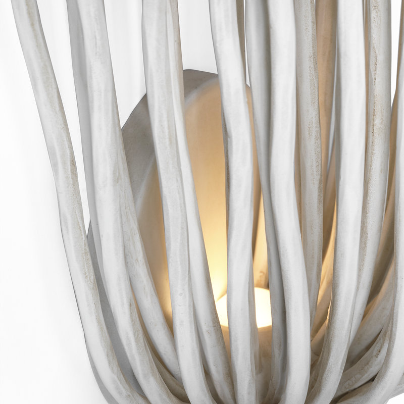 Chapman & Myers Astra 17" Sculpted Sconce, Waxed Plaster