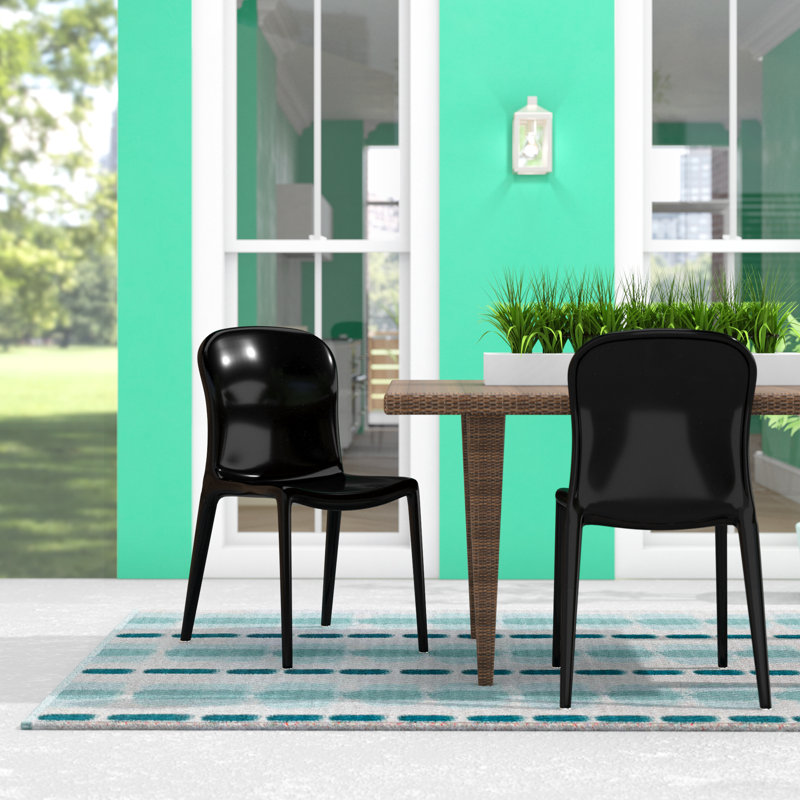 Hertz 18'' H Stacking Side Chair, Black