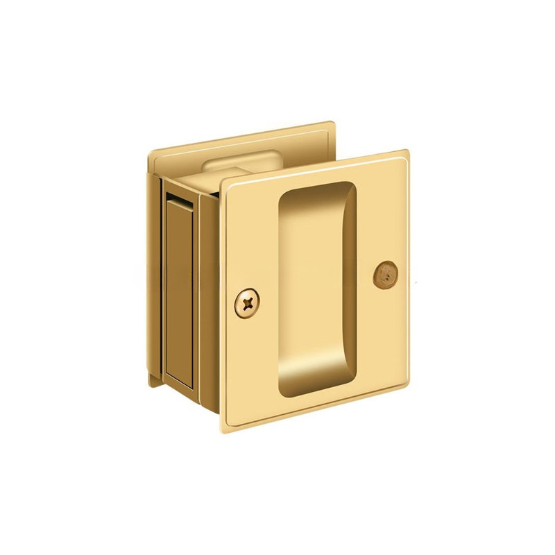 Pocket Door Hardware, PVD Polished Brass