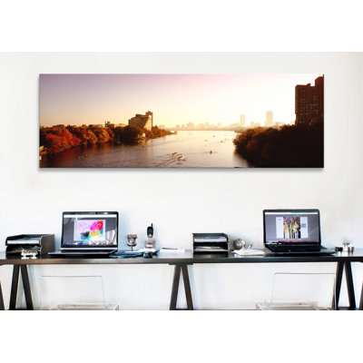 " Boats In The River With Cityscape In The Background, Head Of The Charles Regatta, Charles River, Boston, Massachusetts, USA " by Panoramic Images