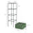 Galvanized Raised Garden Bed with Lattice Tomato Cage and Open Bottom-374719350