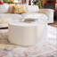 Dessus cylindrique en cuir clair ardoise-1004689728