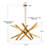 12-Light Brass Sputnik Chandelier With Adjustable Arms-755358529