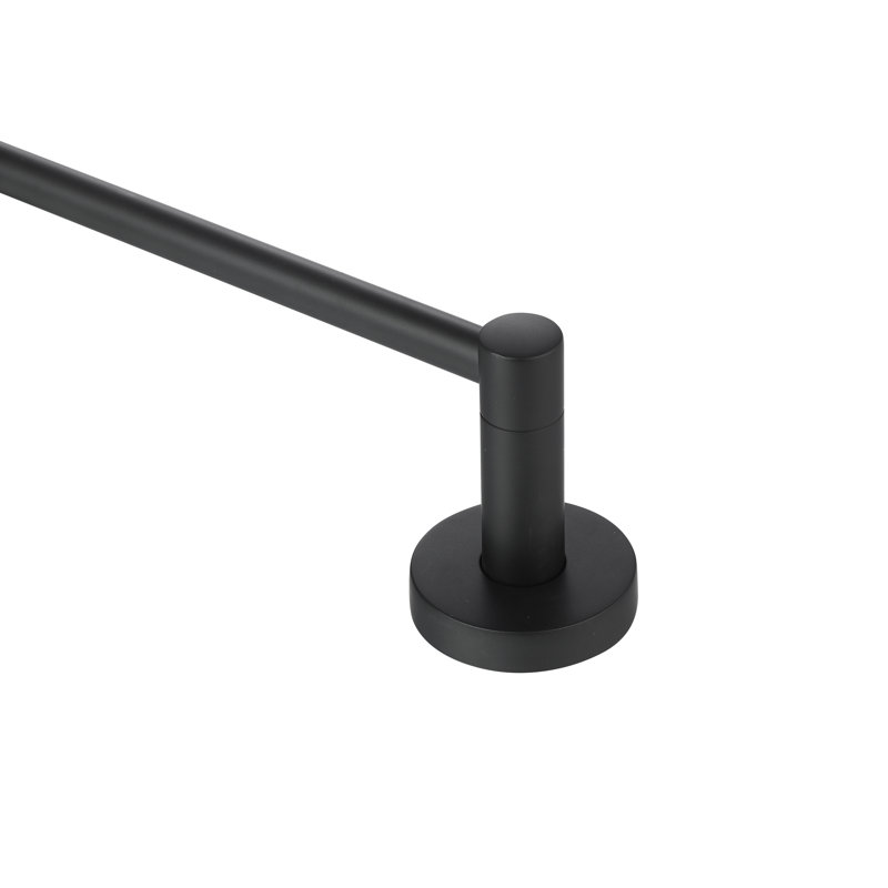 Azure - barre à serviettes simple - 30 po - Nickel satiné, Noir mat, H 2,87 po x l 10,55 po x P 2,87 po