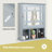 Kentez 20'' W 24'' H Surface Framed Medicine Cabinet Mirror Adjustable-582534674