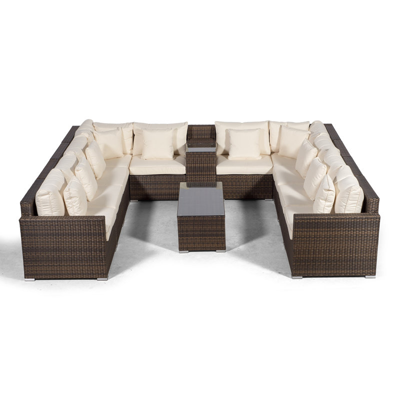 Yancey 5 Seater Rattan Corner Sofa Set