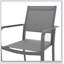 Chaise de salle à manger d'extérieur moderne en aluminium avec siège en filet (ensemble de 2)