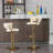 Height Adjustable Velvet Bar Stools Stylish Chrome For Modern Home