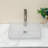 17 1/3" L x 13" W Rectangular Diamond Shaped Crystal Glass Vessel Bathroom Sink