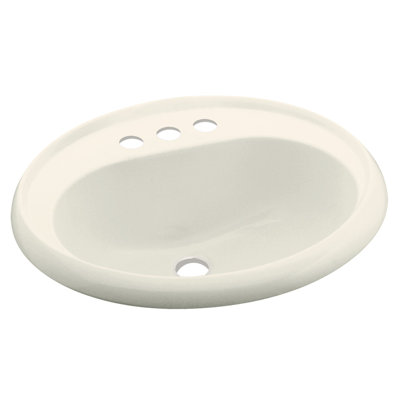 Vikrell Circular Drop-In Bathroom Sink with Overflow