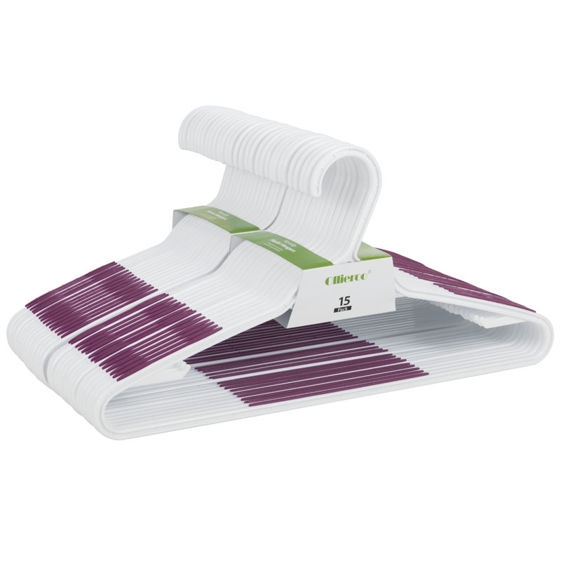 Cintre standard en plastique anti-dérapant Kuper, Mauve