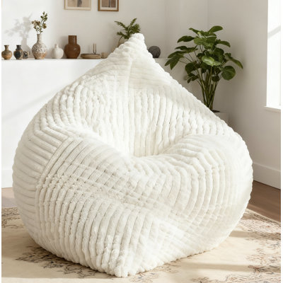 3-in-1 Compression Corduroy Giant Bean Bag Chair Convertible Floor Pillow Machine Washable Cover Bean Bag Sofa
