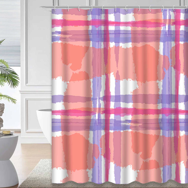 Rideau de douche Rustic Tartan, L 72 po x l 84 po