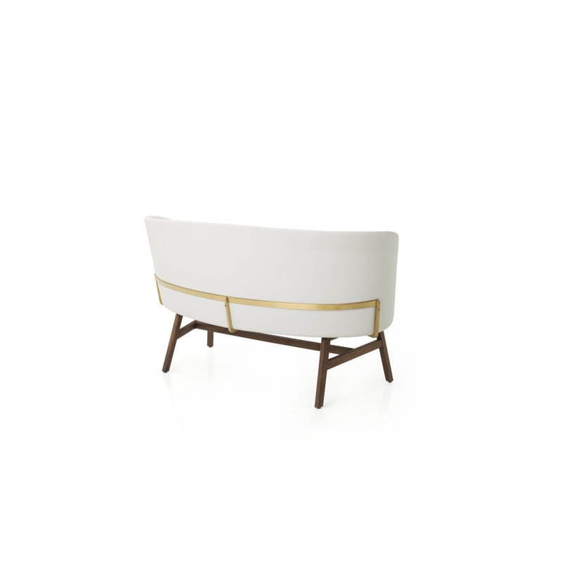 Mr B Bench, L493 Sanfor Oyster 0021, Natural Walnut