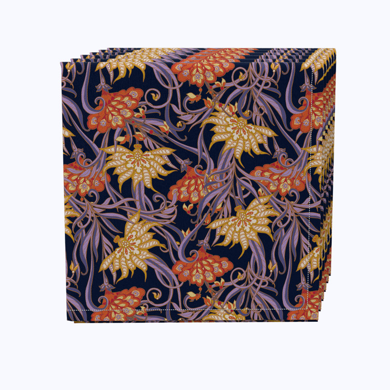 Cotton Floral Square Napkin