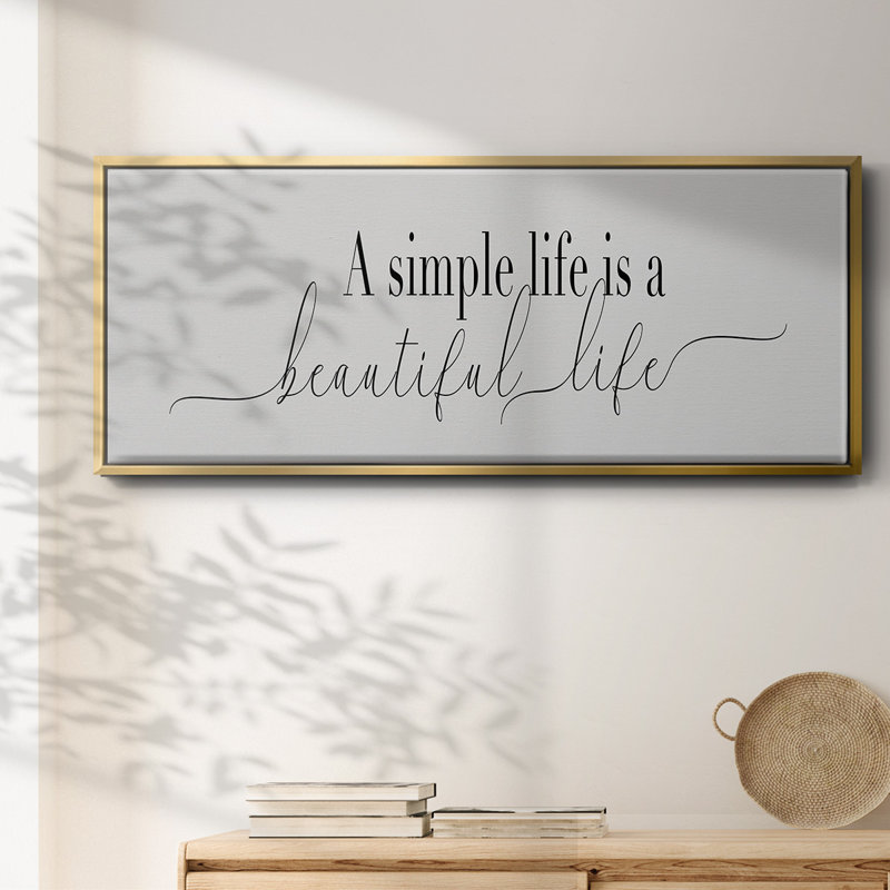 Simple Simple Life - toile encadrée, H 20 po x l 50 po