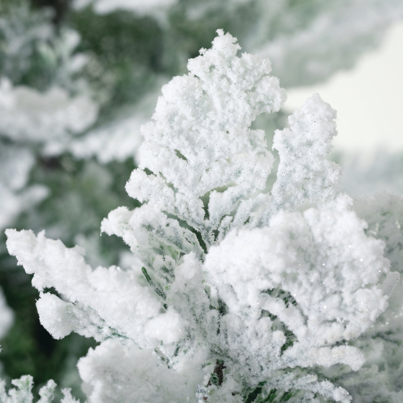 Ensemble de 2 sapins de Noël artificiels 36 po et 24 po, vert-blanc