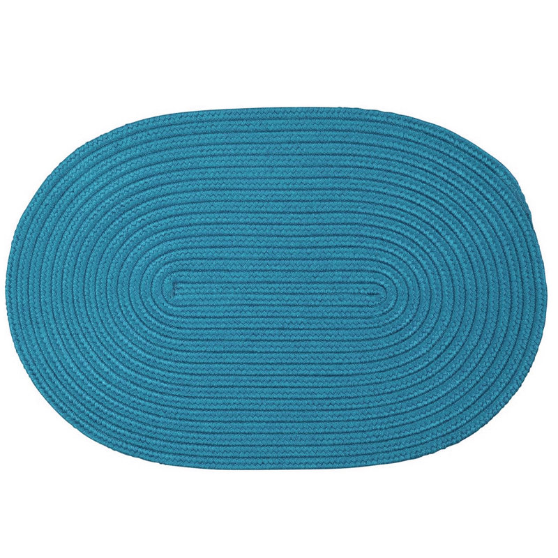 Cotton Oval 4 Piece Trivet Set, Blue