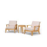 Westminster Teak Outdoor 3 - Piece Teak Conversation Set