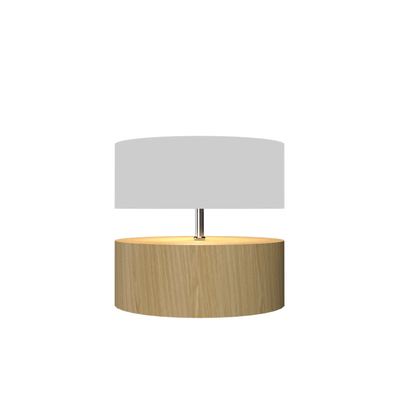 Lampe de table 17,55 "Cilíndrico, Sable, Blanc