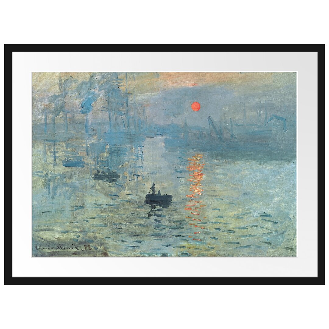 Gerahmtes Poster Impression Sunrise von Claude Monet