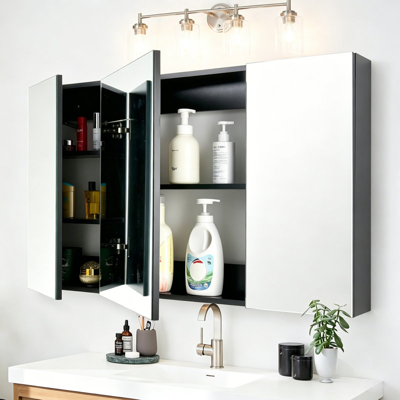 Pharmacie avec miroirs pour salle de bain