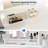 LED Lighted Vanity Desk with Mirror, 11 Bulbs & Power Outlet, 3 Drawers & Storage Shelves, Upholstered Stool Included, White-166191211