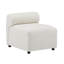 Canapé modulaire sans accoudoirs 3 places, 78 po de profondeur, couleur principale en tissu beige, structure en bois massif pour plus de stabilité, ressorts sinueux surdimensionnés, mousse à haute résilience, coussin de siège large, combinaison flexible