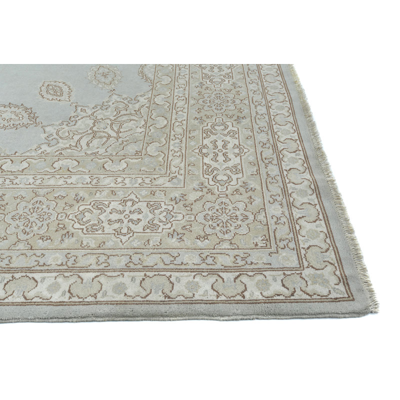 Tapis oriental gris unique en son genre 9X12 One-of-a-Kind