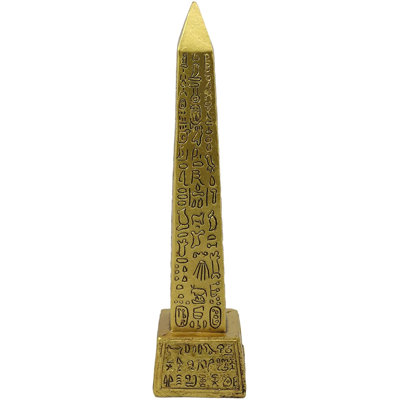 Figurine de temple égyptien avec hiéroglyphes