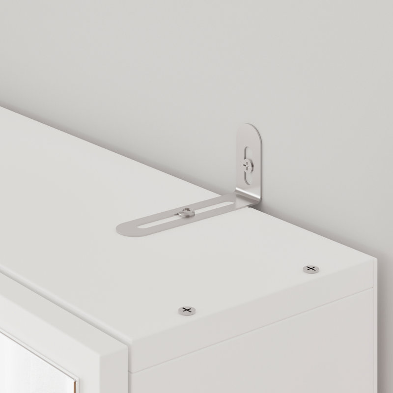 Lighted Mirror Beauty Organizer With Storage Drawers, White