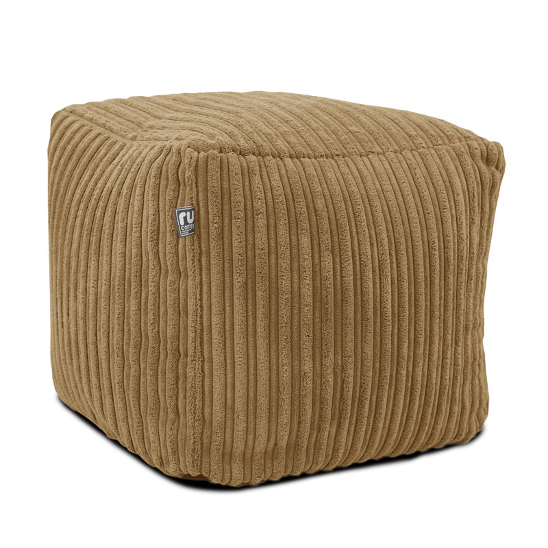 rucomfy Beanbags Corduroy Cube Footstool Bean Bag. Home Decor Accessories for Living Room, Lounge and Bedroom. Modern Furniture Square Pouffe. Machine Washable. 38 x 38 x 38cm