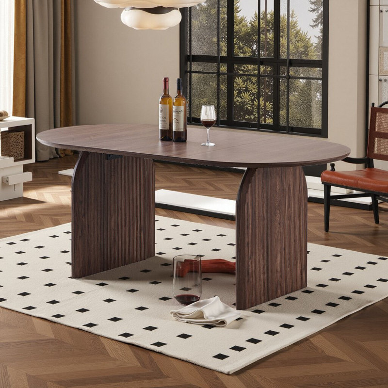 Table de salle à manger Modern, H 29,53 po x L 70,87 po x P 35,43 po, Noyer