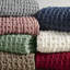 Plaid en maille épaisse chenille grise, luxueux et doux, fait main, 127 x 152 cm-1217388940