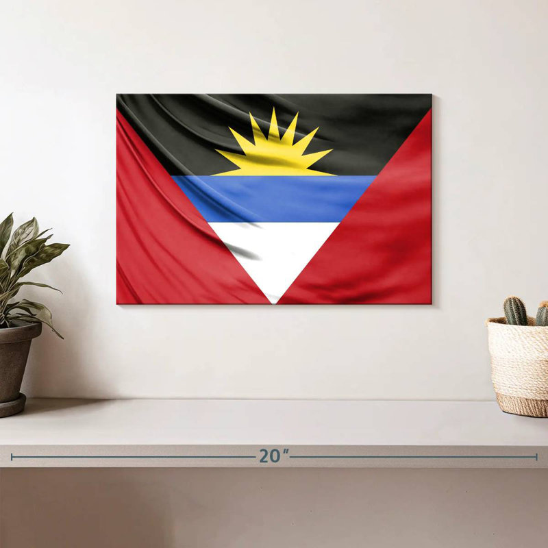Silky Antigua And Barbuda Flag, 8" H x 12" W