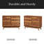 La commode double 6 tiroirs présente un design rétro et biseauté-508136384