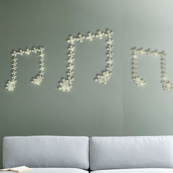 3d Luxury Crystal Flowers Wall Stickers