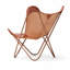 Fauteuil suspendu en cuir Callum brun-708944427