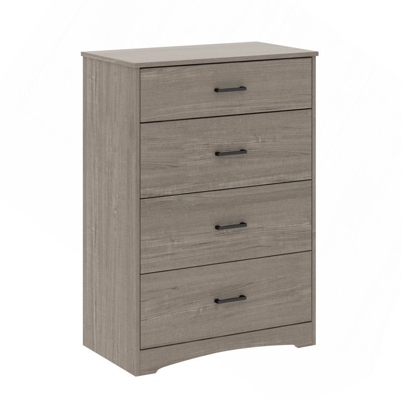 Commode 4 tiroirs, finition brune