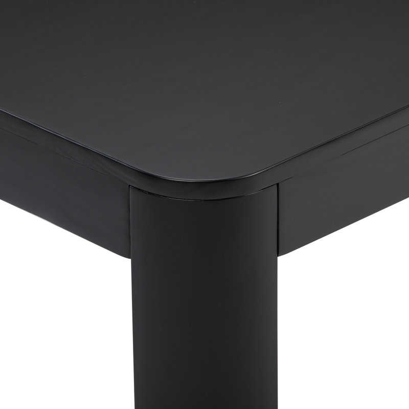 Toriano Solid Wood Single Coffee Table, Black, 15" H x 54" L x 24" W