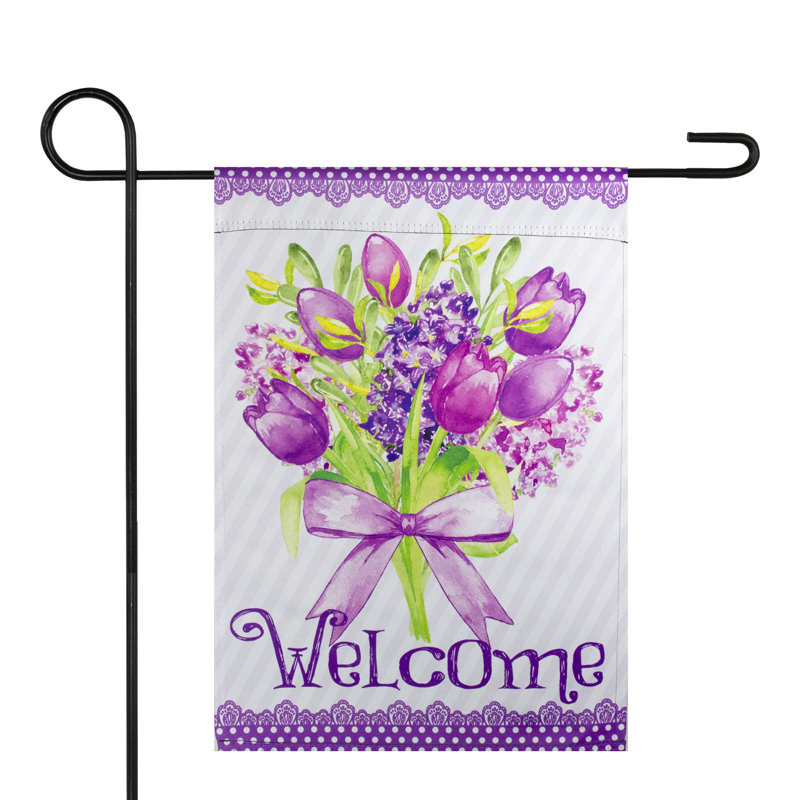 Drapeau extérieur Welcome, H 18 po x l 12,5 po
