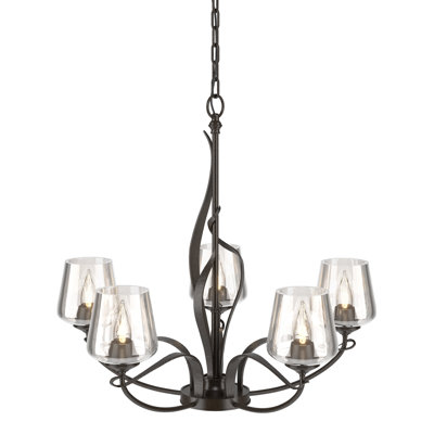 Lustre classique / traditionnel à 5 lumières de style bougie Flora