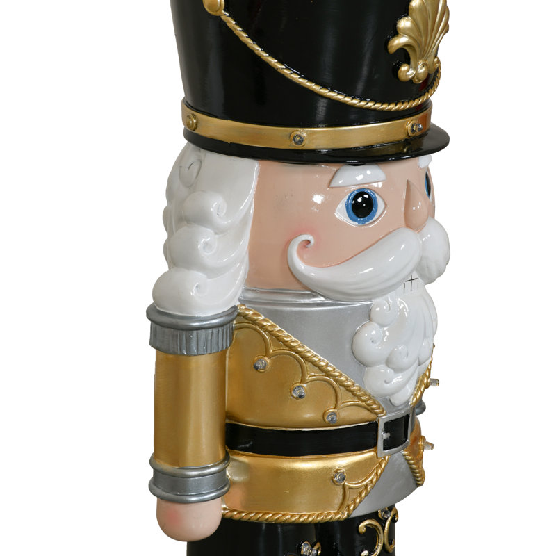 Black And Gold Nutcracker With Led Lights