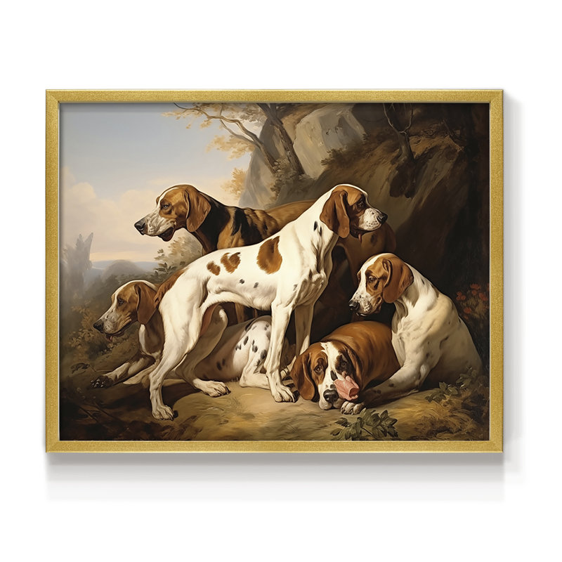 Faune, série CII, reproduction encadrée, H 11 po x l 14 po, Or