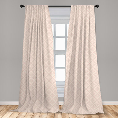 Shabby Geometric Semi-Sheer Rod Pocket Curtain Panels