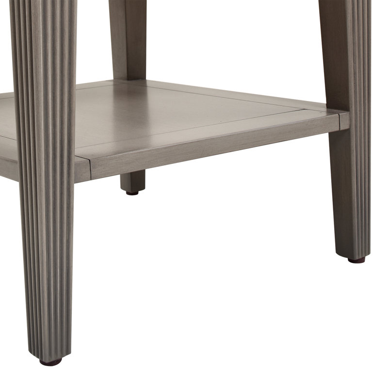 Humbert Solid Wood Top End Table with Storage