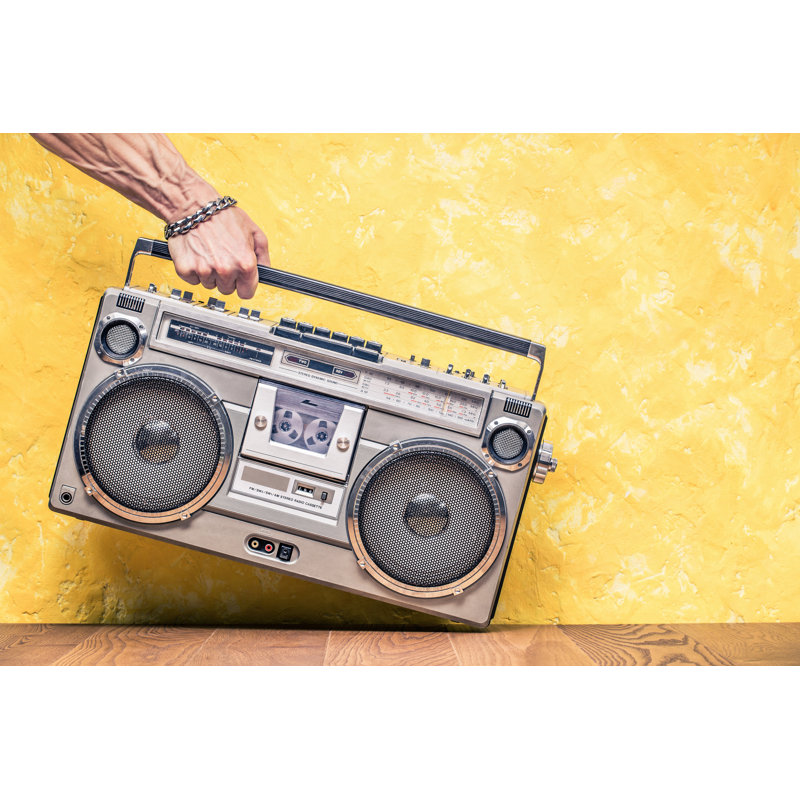 Retro Radio by BrAt_PiKaChU - Wrapped Canvas Print, 30cm H x 46cm W x 3.8cm D